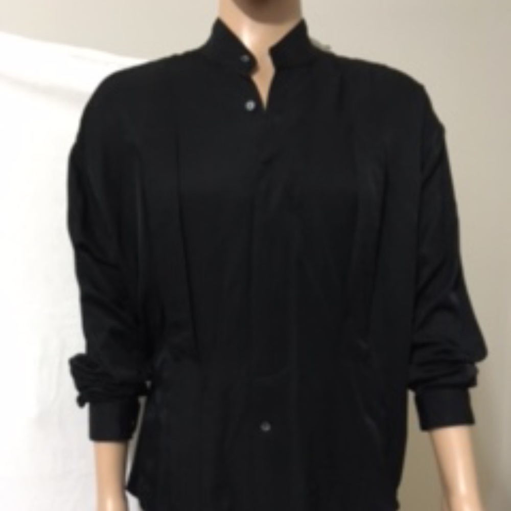 NWOT - Z.Cavaricci,Long Sleeve Button Down Shirt,Black, L